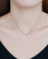 Cubic Zirconia Star Disc Pendant Necklace, 16" + 2" extender, Created for Macy's
