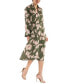 ფოტო #3 პროდუქტის Women's Printed Chiffon Collared Midi Dress