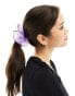 DesignB London oversized organza hair scrunchie with stitch detail in lilac