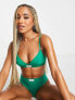 Фото #4 товара Tommy Jeans Essentials cotton blend unlined triangle bralette in green