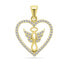 Фото #1 товара Romantic pendant made of yellow gold with zircons PT20YAU