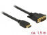Фото #1 товара Delock 85653 - 1.5 m - HDMI Type A (Standard) - DVI - Male - Male - Straight