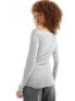 Фото #7 товара 4th & Reckless asymmetric off shoulder top in grey