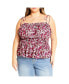 ფოტო #1 პროდუქტის Plus Size Lyla Print Top