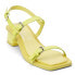 Фото #2 товара COCONUTS by Matisse Maya Lizard Block Heels Womens Yellow Dress Sandals MAYA-34