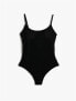 3sak20007bm Siyah 999 Kadın Elastan Swimwear Mayo