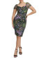 ფოტო #1 პროდუქტის kensi Women's Floral Embroidered Mesh Dress