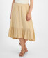 Фото #1 товара Petite Cotton Textured High-Low Midi Skirt