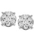 ფოტო #2 პროდუქტის Diamond Cluster Stud Earrings (1-1/2 ct. t.w.) in 14k White Gold