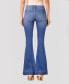 ფოტო #2 პროდუქტის Women's High Rise Faded Stretch Flare Jeans