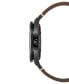 ფოტო #3 პროდუქტის Men's Swiss Automatic DS PH200M Brown Leather Strap Watch 43mm
