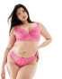 Фото #1 товара Ivory Rose Curve Valetta C-G non padded lace balcony bra in pink