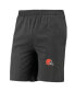 ფოტო #5 პროდუქტის Men's Charcoal, Brown Cleveland Browns Meter T-shirt and Shorts Sleep Set