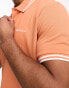 Фото #2 товара Ben Sherman twin tipped polo jersey polo top in peach