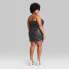 Фото #2 товара Women's Tube Sequin Fringe Mini Bodycon Dress - Wild Fable Dark Gray 1X