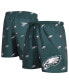 ფოტო #2 პროდუქტის Men's Midnight Green Philadelphia Eagles Allover Print Mini Logo Shorts