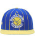 Фото #2 товара Men's Royal, Gold Golden State Warriors Hardwood Classics Pinstripe Snapback Hat