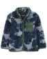 Toddler Tie Dye Fleece Knit Jacket - Navy 5T