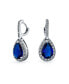 Фото #1 товара Серьги Bling Jewelry с кубическим цирконием AAA CZ и синим сапфиром 7CT