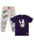 ფოტო #1 პროდუქტის Men's Purple, White Marvel Venom T-shirt and Pants Lounge Set