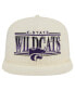 Фото #3 товара Men's White Kansas State Wildcats Throwback Golfer Corduroy Snapback Hat