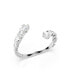 Mixed Cuts, White, Rhodium Plated Matrix Bangle