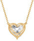 ფოტო #10 პროდუქტის Certified Lab Grown Diamond Heart-Cut Solitaire 18" Pendant Necklace (3 ct. t.w.) in 14k Gold