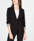 Фото #1 товара Women's One-Button Notch-Collar Blazer, Created for Macy's