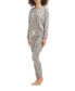 Фото #3 товара Women's Hacci Printed Pajama Set