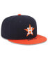 Men's Navy/Orange Houston Astros On Deck 59FIFTY Fitted Hat Navy, Orange, 7 1/2 - фото #2