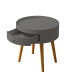 Фото #9 товара Modern Gray Coffee Table with Drawer and Oak Legs