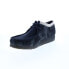 Фото #8 товара Clarks Wallabee Denim 26168843 Mens Blue Oxfords & Lace Ups Casual Shoes