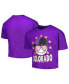 ფოტო #3 პროდუქტის Big Girls Purple Colorado Rockies Team Half Sleeve T-shirt