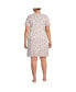 ფოტო #2 პროდუქტის Plus Size Cotton Short Sleeve Knee Length Nightgown
