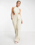 Фото #2 товара Pretty Lavish cotton cut out jumpsuit in beige