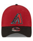 Фото #2 товара Men's Red, Black Arizona Diamondbacks Team Classic 39THIRTY Flex Hat