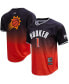 Фото #1 товара Men's Devin Booker Black, Orange Phoenix Suns Ombre Name and Number T-shirt
