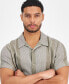 Фото #3 товара Men's Rhodes Textured Stripe Dobby Button Down Camp Shirt