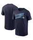 Фото #1 товара Men's Navy Tennessee Titans Essential Blitz Lockup T-shirt