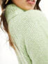 Фото #5 товара JDY roll neck puff sleeve jumper in pale green