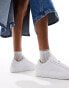 Tommy Jeans essential leather cupsole trainers in triple white