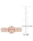 Фото #5 товара Кольцо Macy's Morganite White Topaz Rose Gold Oval Heart