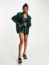 Фото #4 товара Kyo The Brand sequin blazer 3 piece co-ord in green