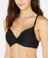 Calvin Klein Women's Pleated Underwire Bikini Top Swimwear Black size S 306460