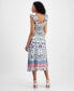 ფოტო #2 პროდუქტის Women's Floral-Print Smocked Midi Dress