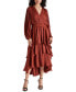 ფოტო #1 პროდუქტის Women's Bei Smocked-Waist Tiered High-Low Dress