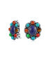 Фото #1 товара Серьги Bling Jewelry Lapis Turquoise Concho Clip On