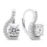 Фото #2 товара Sparkling silver earrings with clear zircons EA375W