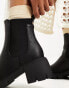 New Look chunky heeled boots in black