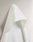 Muslin hooded baby towel with letters